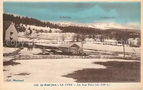 La_Cure_Morbier Panorama Les deux Doles Haut Jura en hiver 