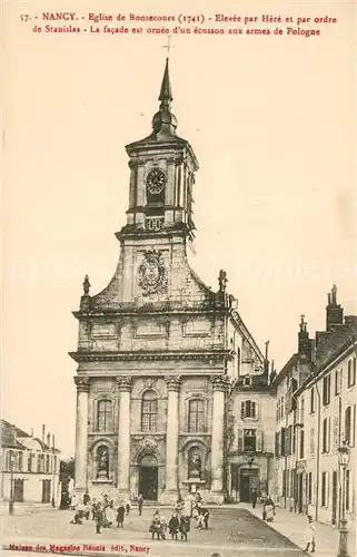 AK / Ansichtskarte Nancy_Lothringen Eglise de Bonsecours Elevee par Here et par ordre de Stanislas Nancy Lothringen