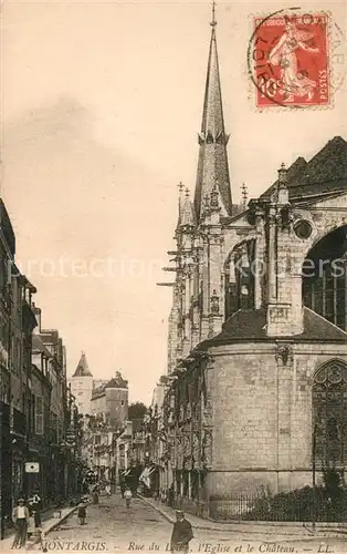 AK / Ansichtskarte Montargis_Loiret Rue de Loire Eglise et le Chateau Montargis Loiret