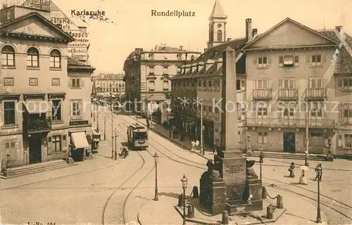 AK / Ansichtskarte Karlsruhe_Baden Rundellplatz Karlsruhe_Baden