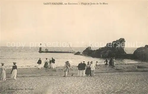 AK / Ansichtskarte Saint Nazaire_Loire Atlantique et ses environs Plage et Jetee de Saint Marc Saint Nazaire