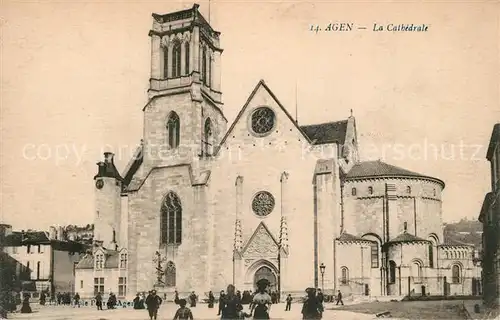 AK / Ansichtskarte Agen_Lot_et_Garonne La Cathedrale Agen_Lot_et_Garonne