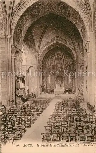 AK / Ansichtskarte Agen_Lot_et_Garonne Interieur de la Cathedrale Agen_Lot_et_Garonne