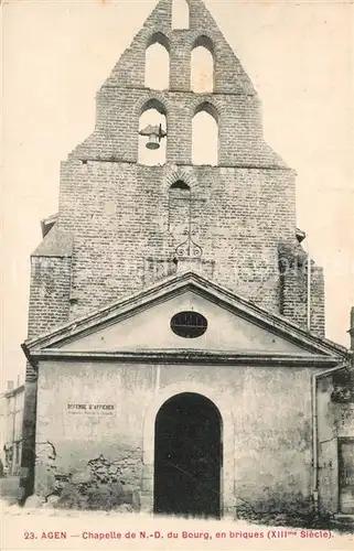 AK / Ansichtskarte Agen_Lot_et_Garonne Eglise Notre Dame du Bourg Ruines Agen_Lot_et_Garonne