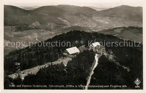 Hochblauen Fliegeraufnahme Hotel Pension  Hochblauen