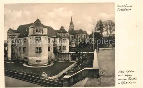 Hardheim_Odenwald Schloss Alpengarten Kirche Pfarrhaus Hardheim Odenwald