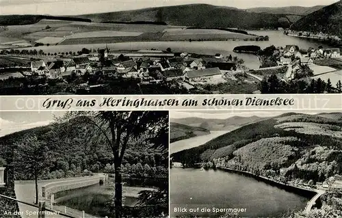 Heringhausen_Waldeck Sperrmauer Panorama Heringhausen Waldeck