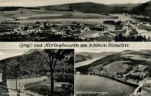 Heringhausen_Waldeck Sperrmauer Panorama Heringhausen Waldeck