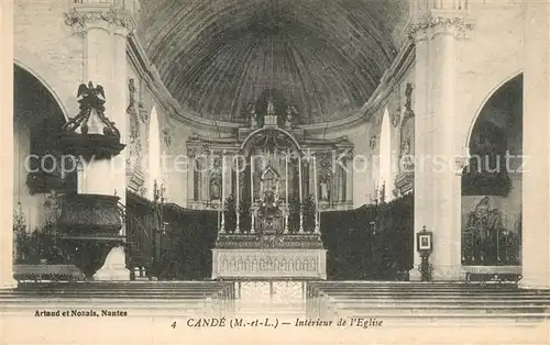 AK / Ansichtskarte Cande Interieur de l Eglise Cande