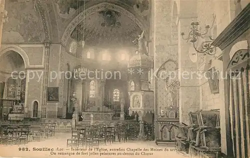 AK / Ansichtskarte Souillac Interieur de l Eglise autrefoix Chapelle des Moines du XIVe siecle Souillac