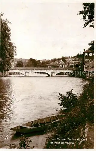 AK / Ansichtskarte Figeac Vallee du Cele et Pont Gambetta Figeac