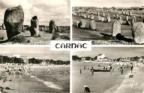 AK / Ansichtskarte Carnac_Morbihan Alignements du Menec Grande Plage Carnac Morbihan