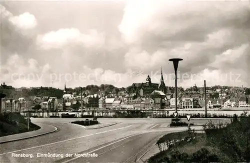 AK / Ansichtskarte Flensburg Einmuendung der Nordstrasse Flensburg