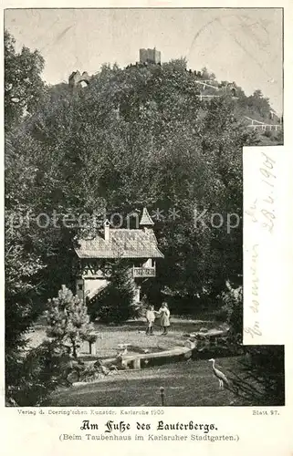 AK / Ansichtskarte Karlsruhe_Baden Taubenhaus im Stadtgarten Karlsruhe_Baden