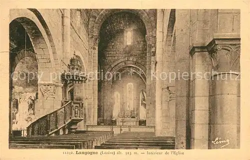 AK / Ansichtskarte Langogne Interieur de l Eglise Langogne