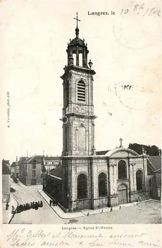 AK / Ansichtskarte Langres Eglise Saint Martin Langres