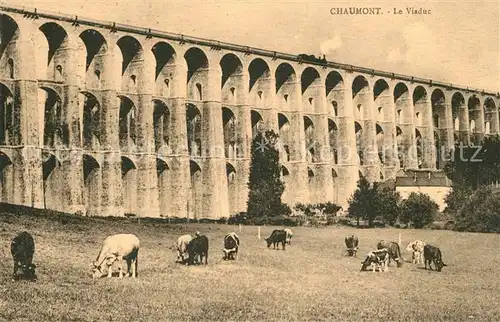 AK / Ansichtskarte Chaumont_Haute Marne Viaduc Paturage des vaches Chaumont Haute Marne