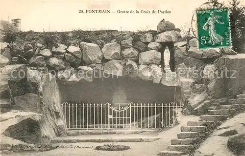 AK / Ansichtskarte Pontmain Grotte de la Croix du Pardon Pontmain
