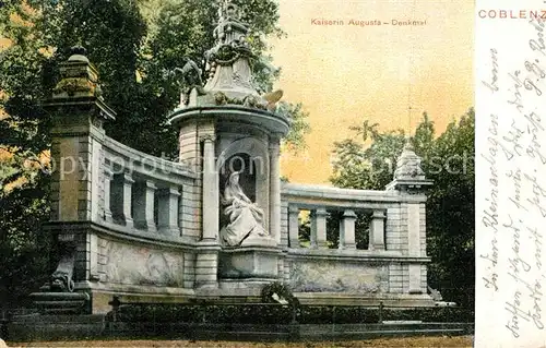 AK / Ansichtskarte Koblenz_Rhein Kaiserin Augusta Denkmal  Koblenz_Rhein