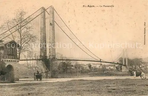 AK / Ansichtskarte Agen_Lot_et_Garonne La Passerelle Agen_Lot_et_Garonne