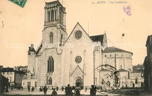 AK / Ansichtskarte Agen_Lot_et_Garonne La Cathedrale Agen_Lot_et_Garonne