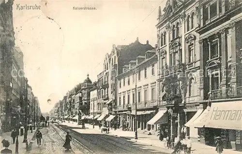 AK / Ansichtskarte Karlsruhe_Baden Kaiserstrasse Karlsruhe_Baden