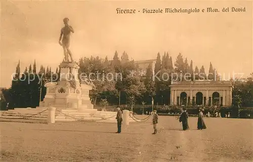 AK / Ansichtskarte Firenze_Toscana Piazzale Michelangiolo e Mon del David Firenze Toscana