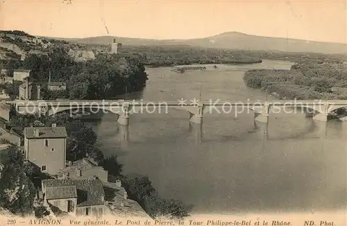 Avignon_Vaucluse Pont de Pierre Tour Philipe le Bel Rhone Avignon Vaucluse