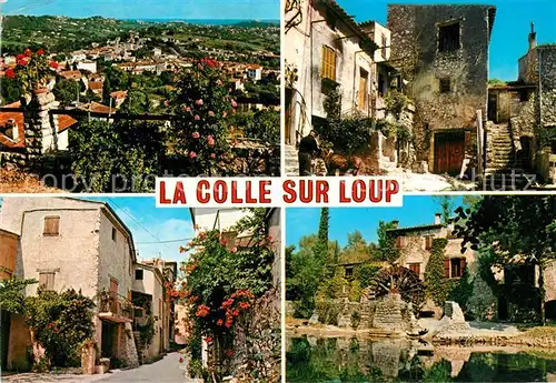 La_Colle sur Loup Stadtansichten Muehlrad La_Colle sur Loup