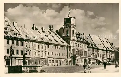 AK / Ansichtskarte Cheb_Eger Namesti Csl. armady Platz Brunnen 