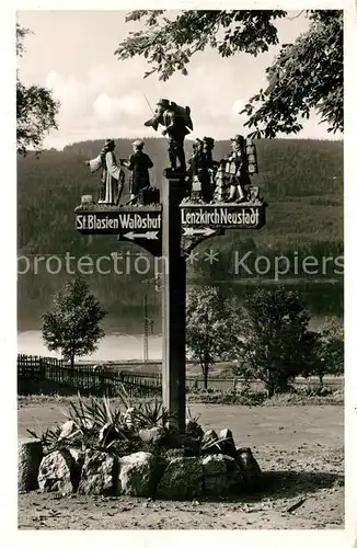 Schluchsee Wegweiser Seepartie Schluchsee