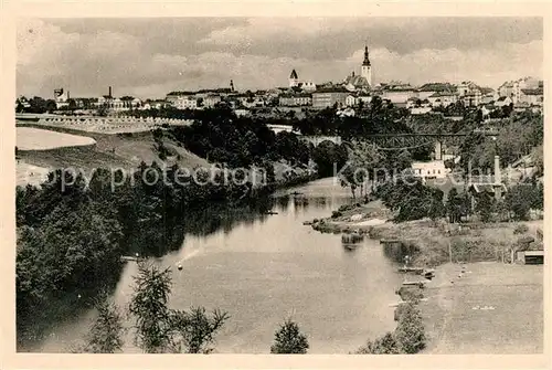 AK / Ansichtskarte Tabor_Suedboehmen Partie am Fluss Tabor Suedboehmen