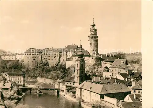 AK / Ansichtskarte Cesky_Krumlov Celkovy pohled na zamek Blick zum Schloss Cesky Krumlov