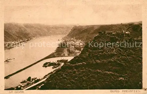 AK / Ansichtskarte St_Goar Fliegeraufnahme mit Burg Rheinfels St_Goar