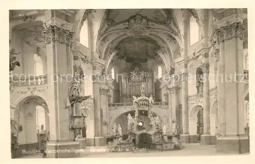 AK / Ansichtskarte Kirchenorgel Basilika Vierzehnheiligen Gnaden Altar Bad Staffelstein 