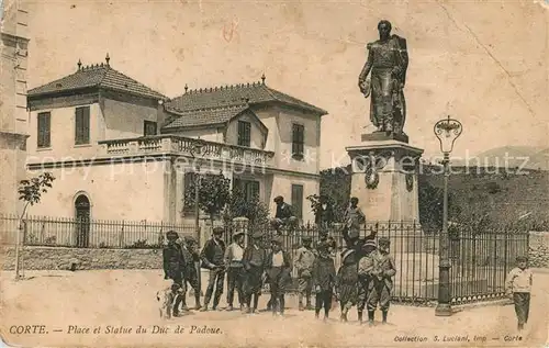AK / Ansichtskarte Corte Place Statue du Duc de Padone Corte