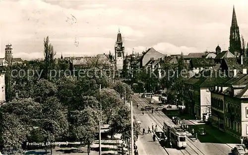 AK / Ansichtskarte Strassenbahn Freiburg Breisgau  