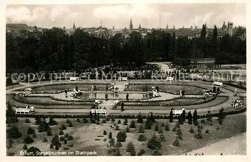 AK / Ansichtskarte Erfurt Sorgenbrunnen im Stadtpark Erfurt