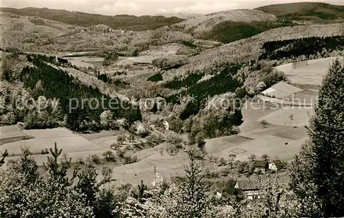 AK / Ansichtskarte Lindenfels_Odenwald Blick von Walburgiskapelle durch das Weschnitztal Lindenfels Odenwald