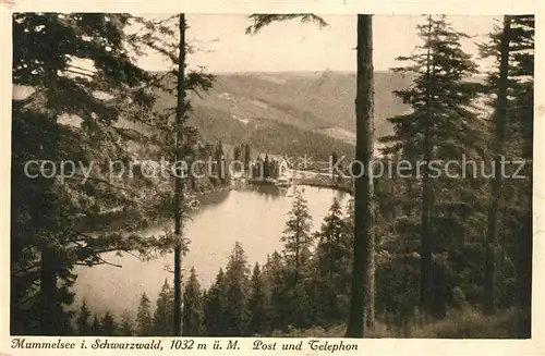 AK / Ansichtskarte Mummelsee Panorama mit Blick auf Hotel Schwarzwald Stempel geprueft Mummelsee