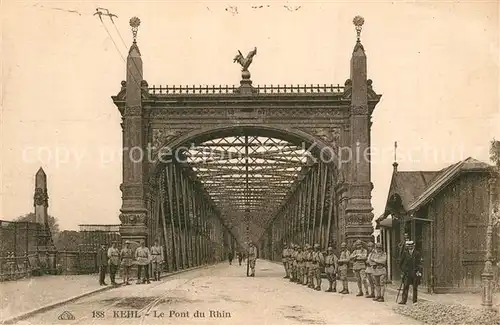 AK / Ansichtskarte Kehl_Rhein Pont du Rhin Rheinbruecke Kehl_Rhein