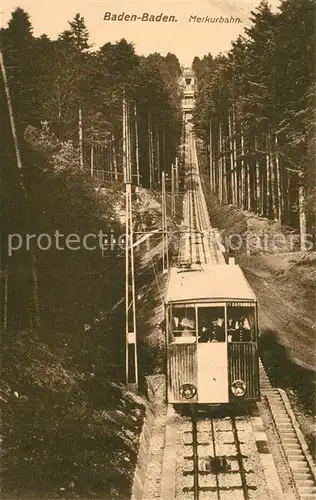 AK / Ansichtskarte Baden Baden Merkurbahn Baden Baden