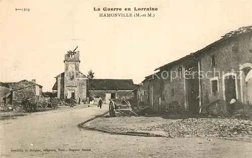 AK / Ansichtskarte Hamonville La Guerre en Lorraine Hamonville