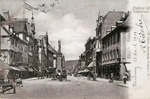 AK / Ansichtskarte Freiburg_Breisgau Kaiserstrasse Brunnen Freiburg Breisgau