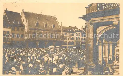 AK / Ansichtskarte Freiburg_Breisgau Kaufhaus Historisches Gebaeude Marktplatz Freiburg Breisgau