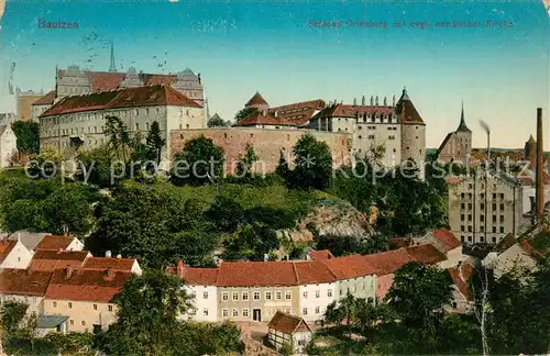 AK / Ansichtskarte Bautzen Schloss Ortenburg evangelisch wendische Kirche Bautzen