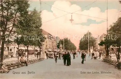 AK / Ansichtskarte Berlin Unter den Linden Mittelallee Berlin