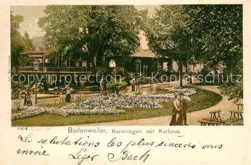 AK / Ansichtskarte Badenweiler Kuranlagen mit Kurhaus Badenweiler