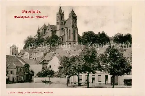 AK / Ansichtskarte Breisach_Rhein Marktplatz und Muenster Breisach Rhein