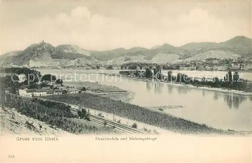 AK / Ansichtskarte Drachenfels Siebengebirge Rhein Drachenfels